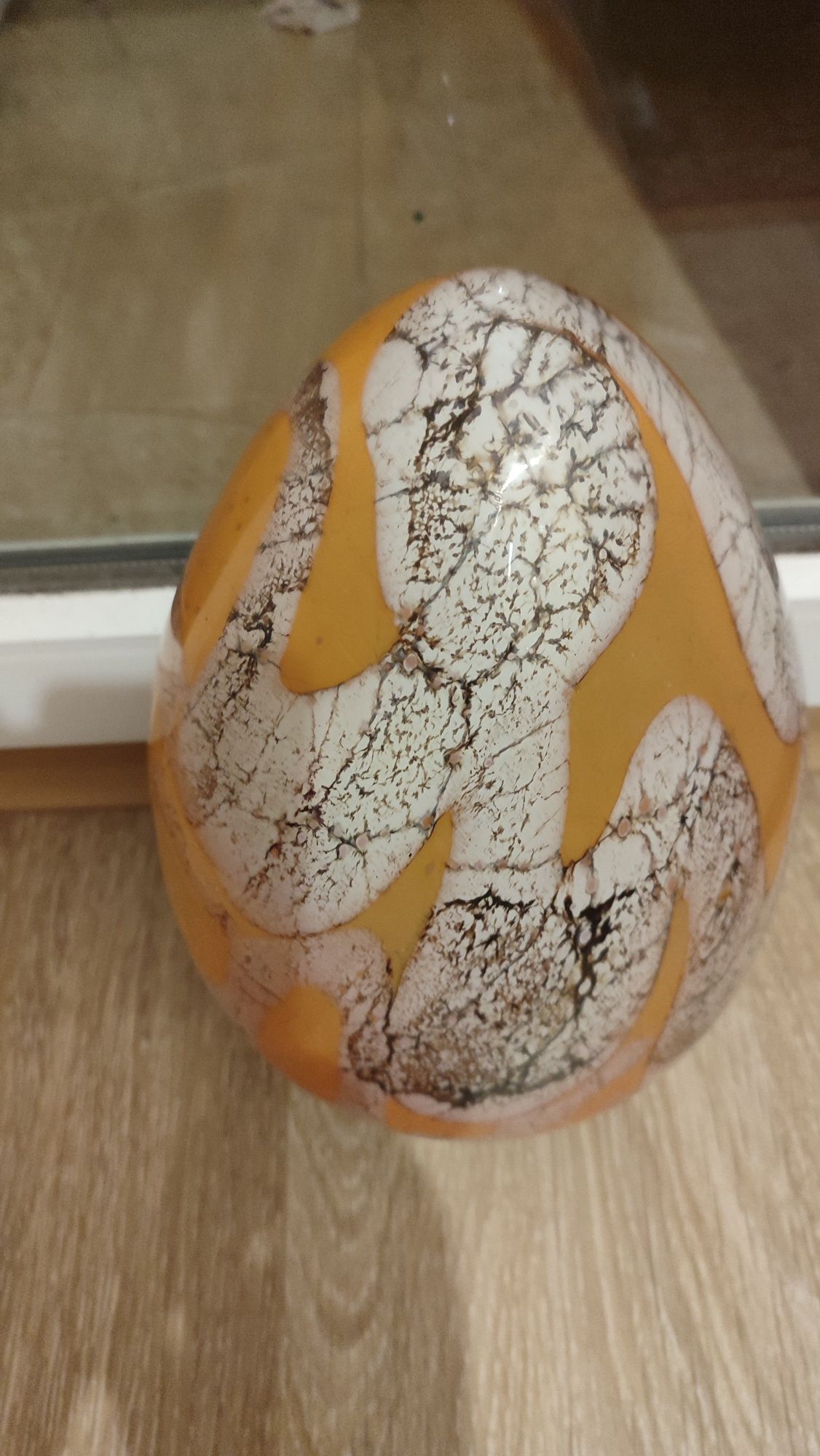 Велике художнє скляне яйце, гутна техніка ЛКСФ