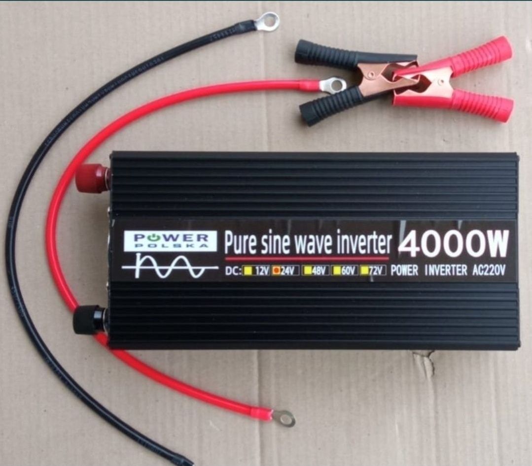 Przetwornica prądu 24V, czysty sinus 4000W, inwerter ,falownik