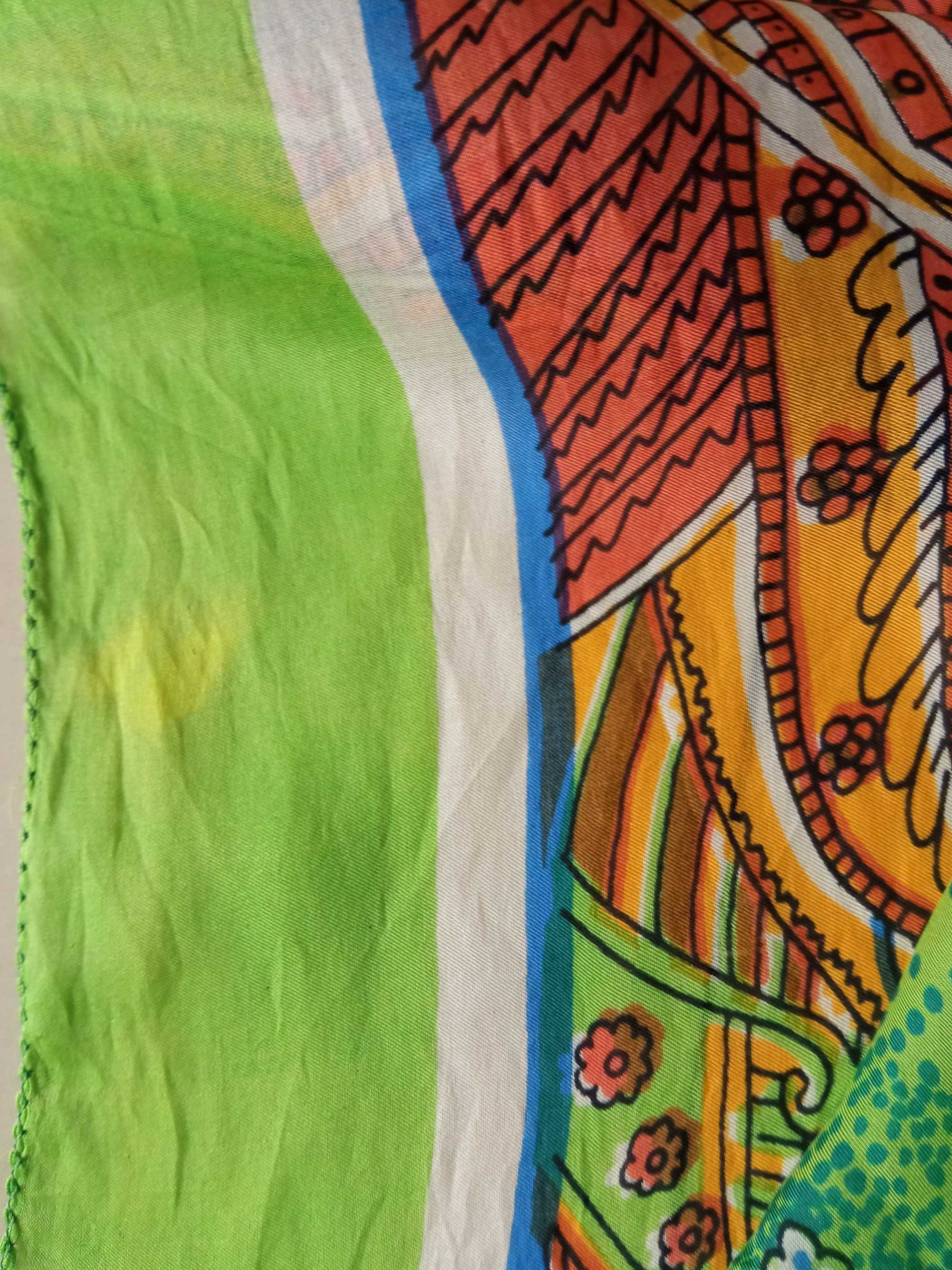 Chusta boho 100% jedwab silk 80 cm