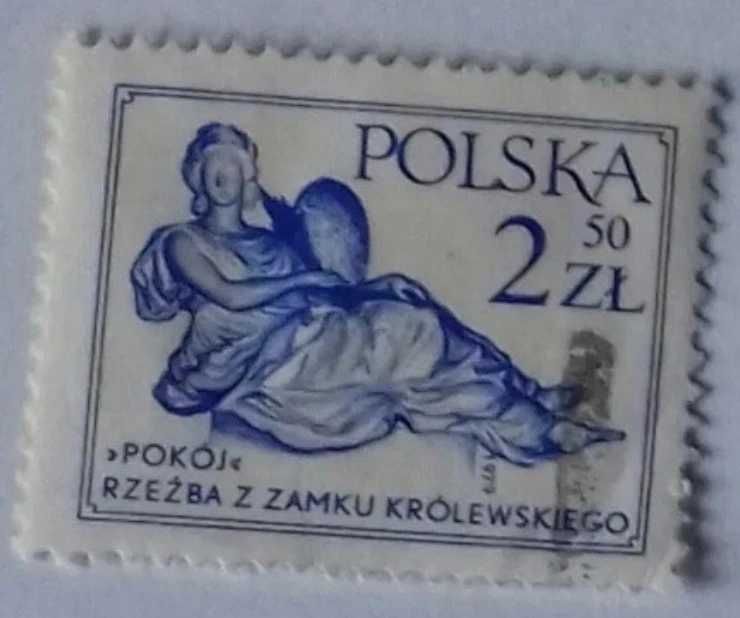 Znaczek pocztowy pokój rzeźba z zamku królewskiego sztuka Polska 1979