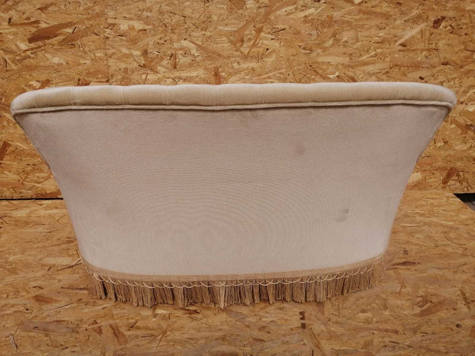 Sofa kanapa Fotel ławka Chesterfield Antyczna Antyk Styl kremowa jasna