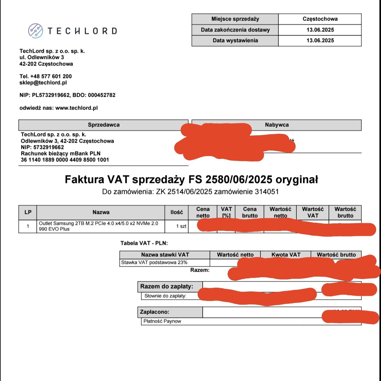 Samsung 990 Evo Plus 2Tb Nowy
