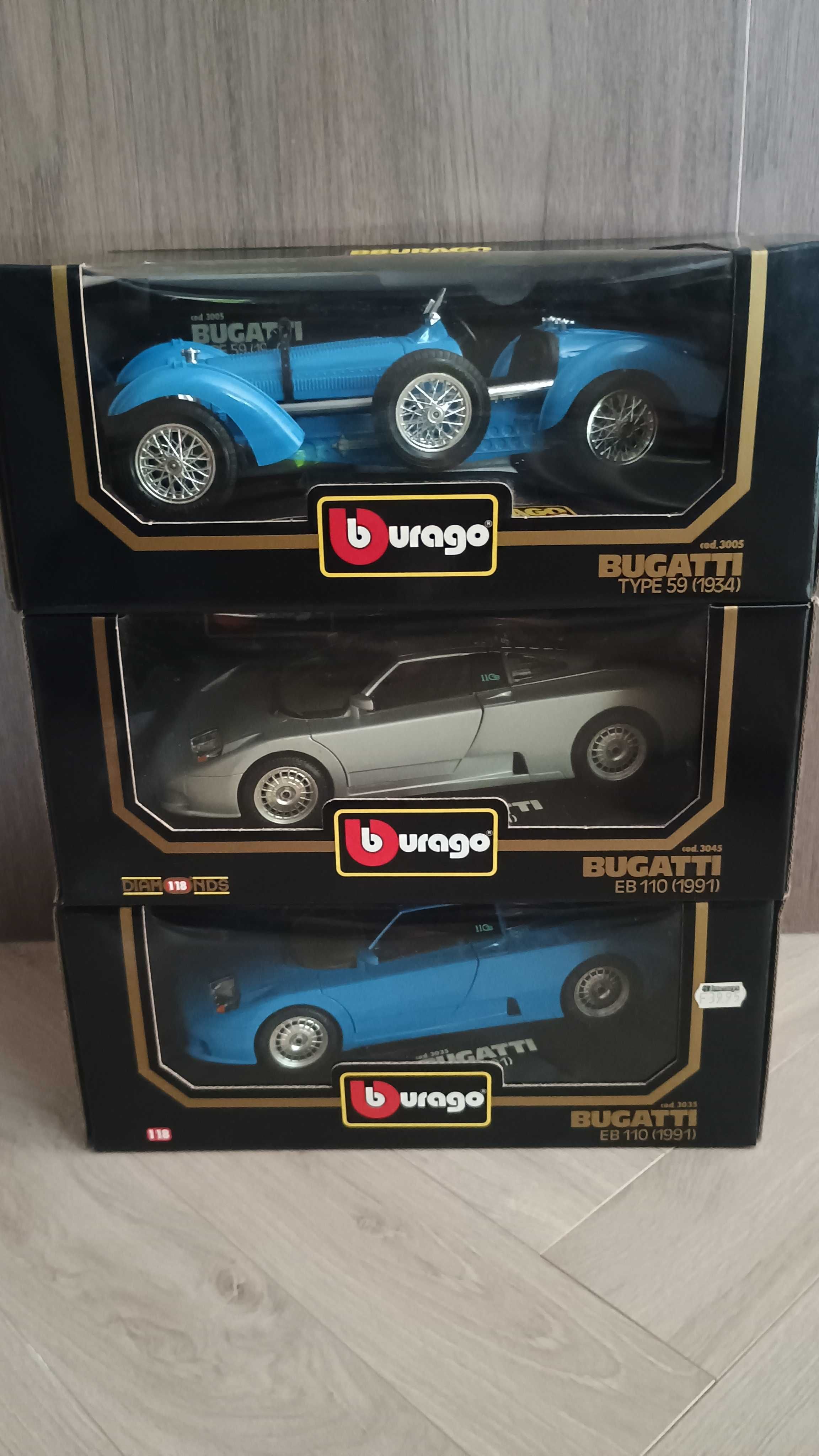 Model bburago 1:18 bugatti type 59 niebieski cod.3005 stan kolekcjoner