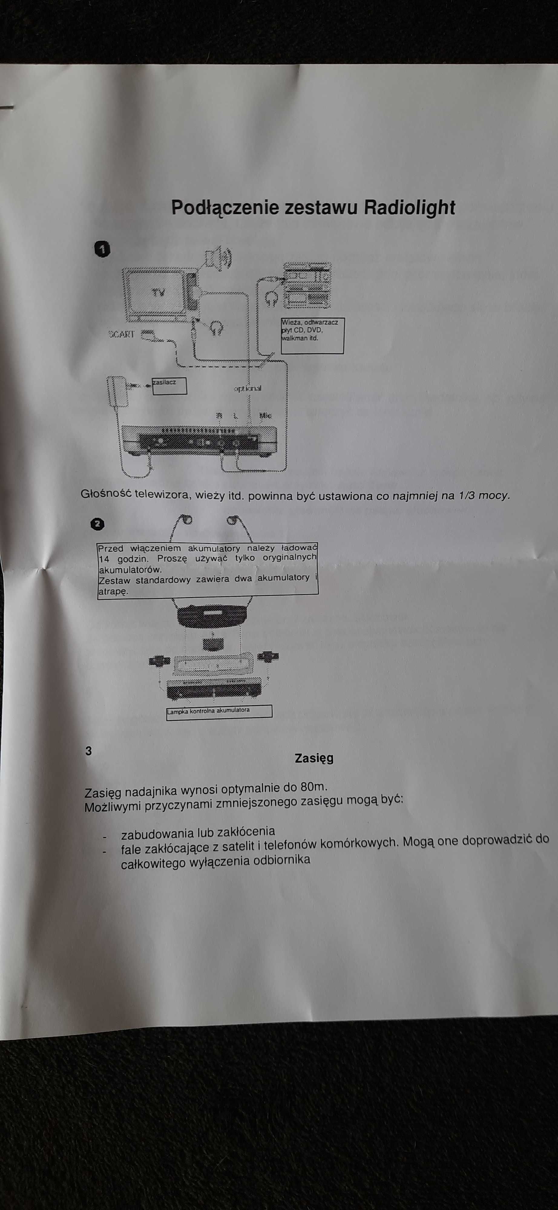 Słuchawki bezprzewodowe dla osób słabosłyszących do telewizora GEERS