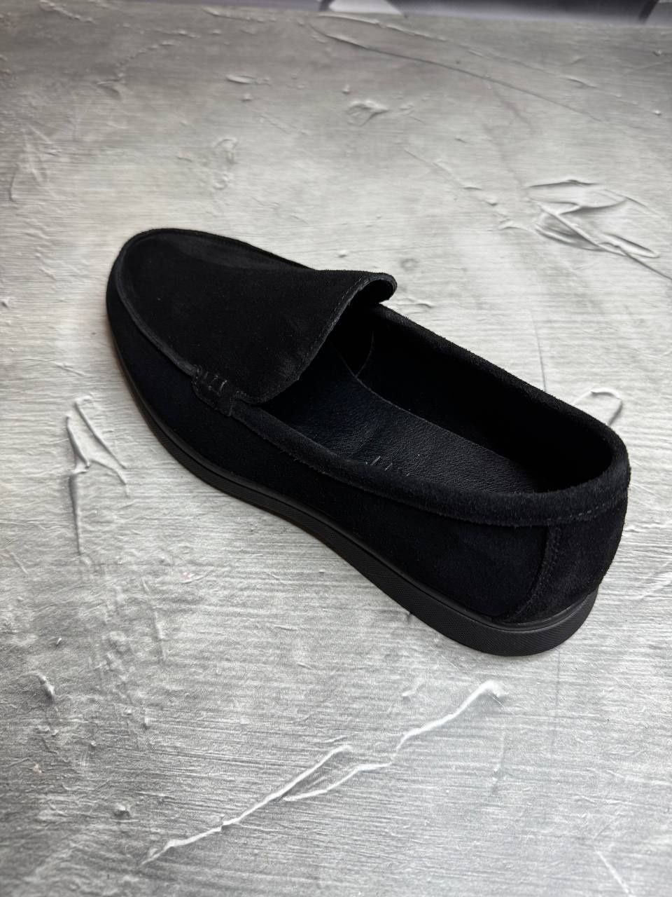 Лоферы замшевые мужские чёрные LORO PIANA Lux BLACK! Натуральная ЗАМША