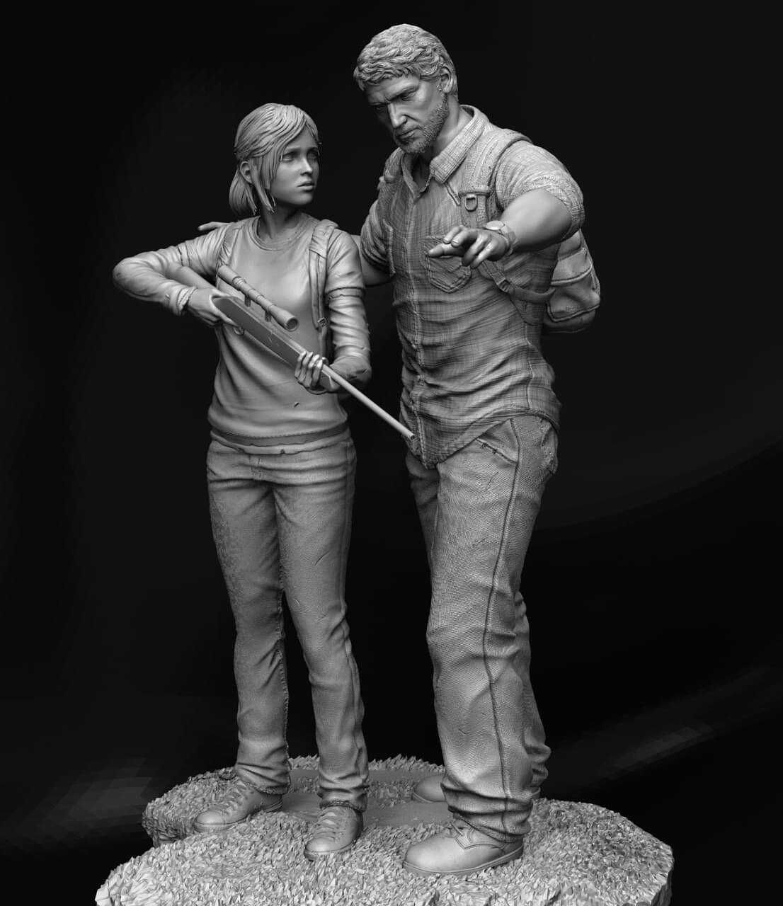 Figurka Joel i Ellie, The Last of Us, Żywica, Ręcznie Malowana