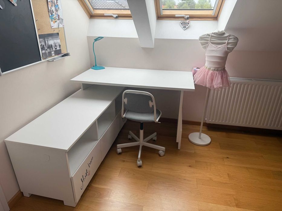 Meble Meblik Fashion Pink biurko plus komoda/ fotel plus dywan gratis