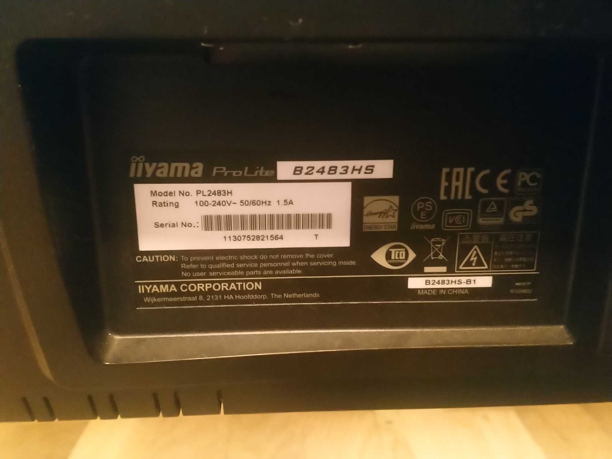 Monitor 24" iiyama ProLite B2483HS