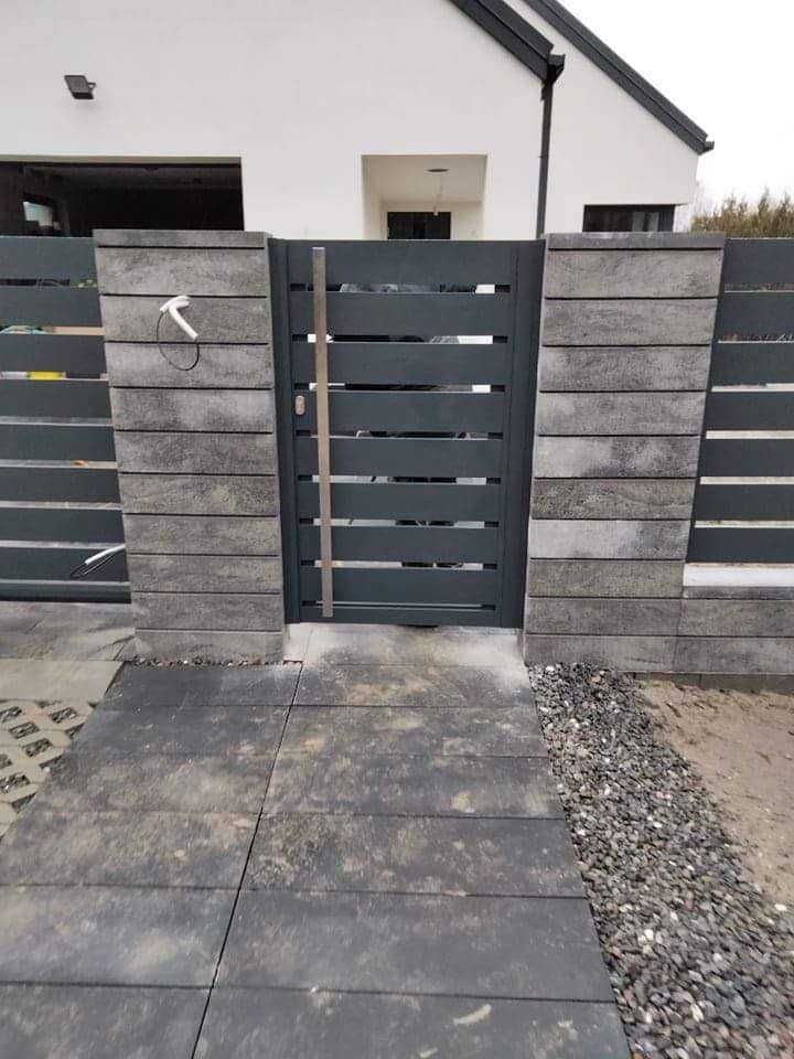Przęsło ogrodzeniowe aluminiowe, brama aluminiowa, furtka, ogrodzenie