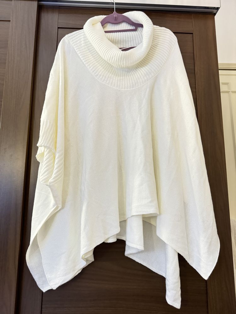 Camisola malha tipo poncho manga Morcego XL a XXXL