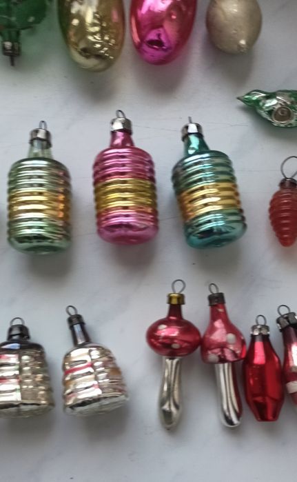 Bombki choinkowe PRL-zestaw 27 sztuk
