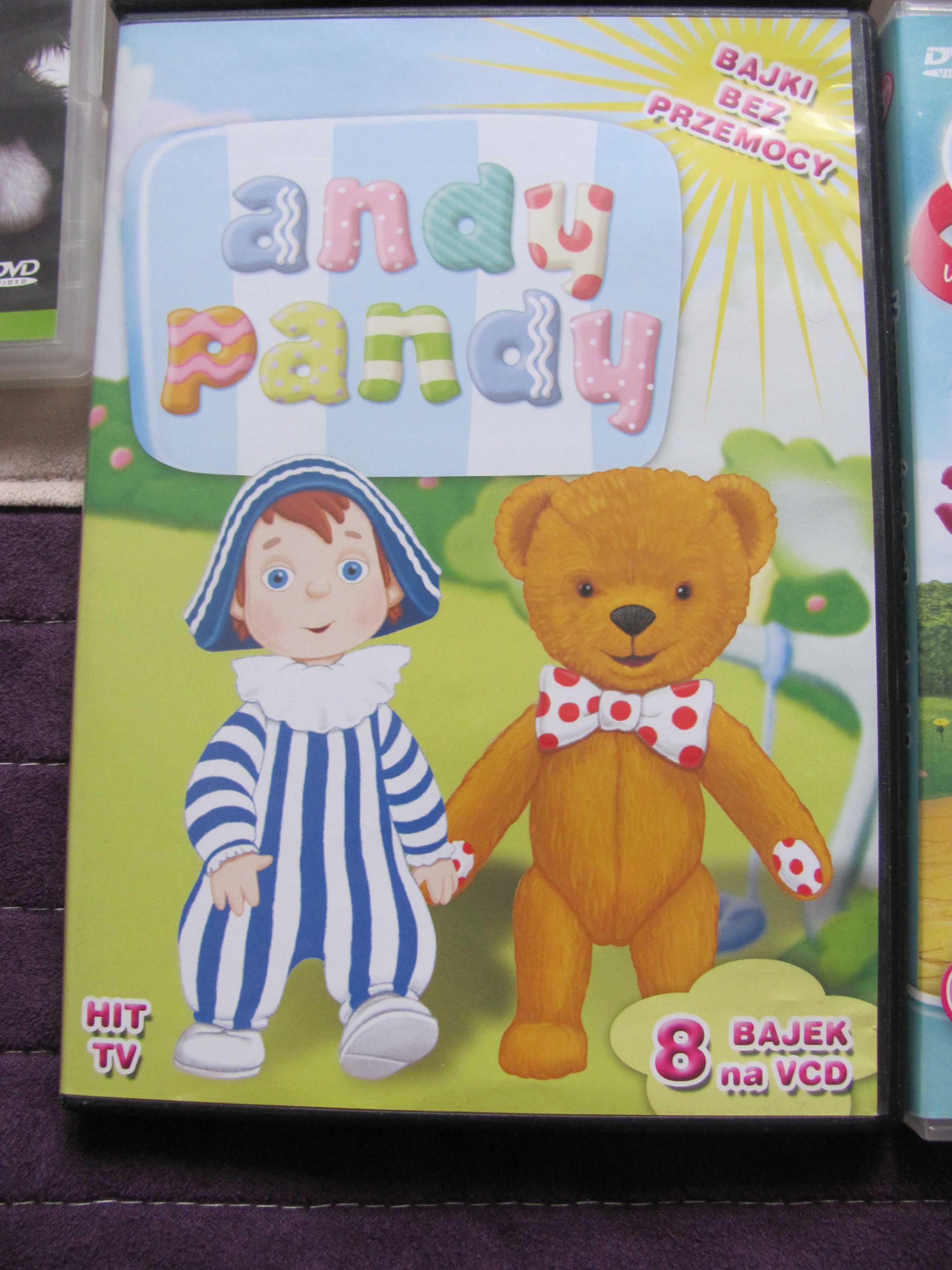 5 bajek DVD Jess, Troskliwe Misie, Pusia, Andy Pandy, Vipo