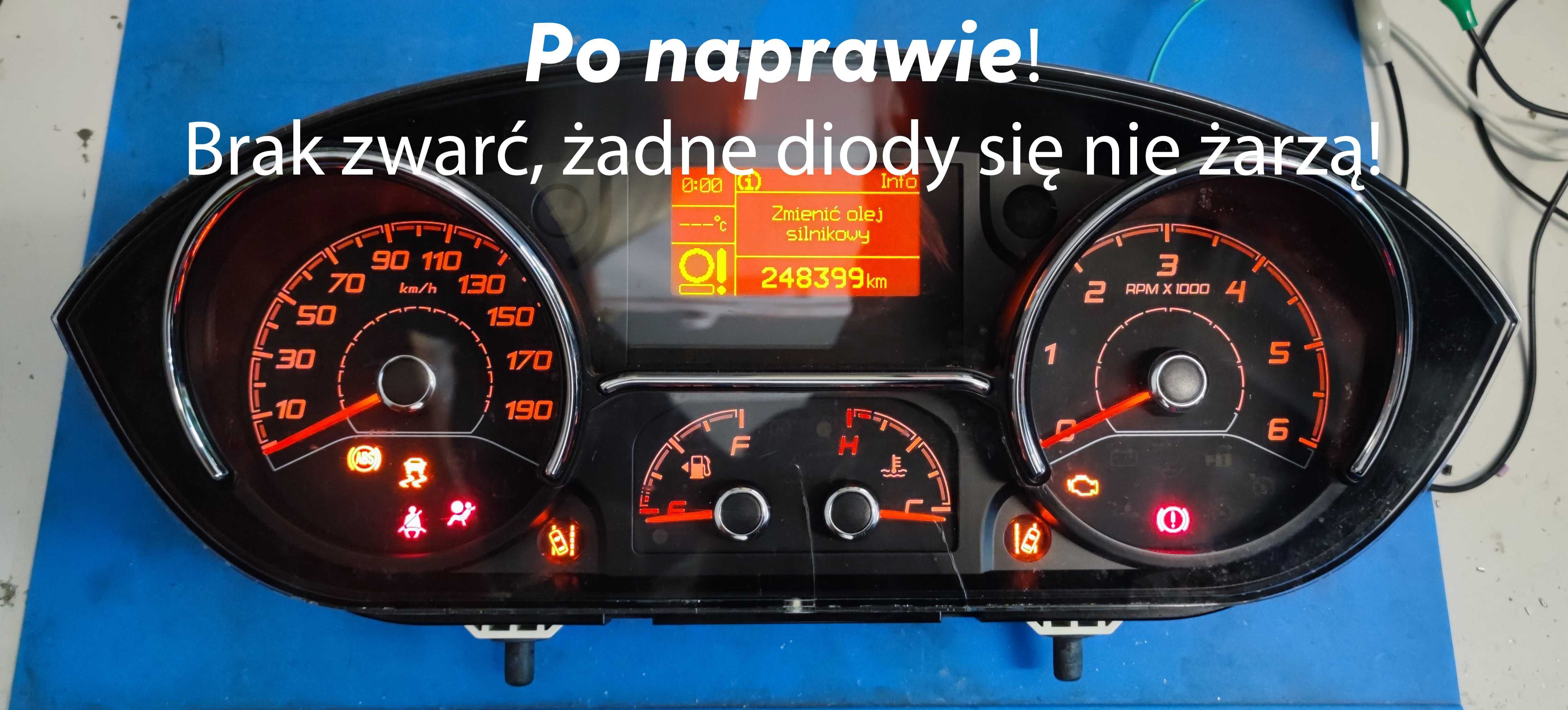 Naprawa Licznik Fiat 500 Ducato Boxer Jumper ŻARZĄ się diody, Świecą 2