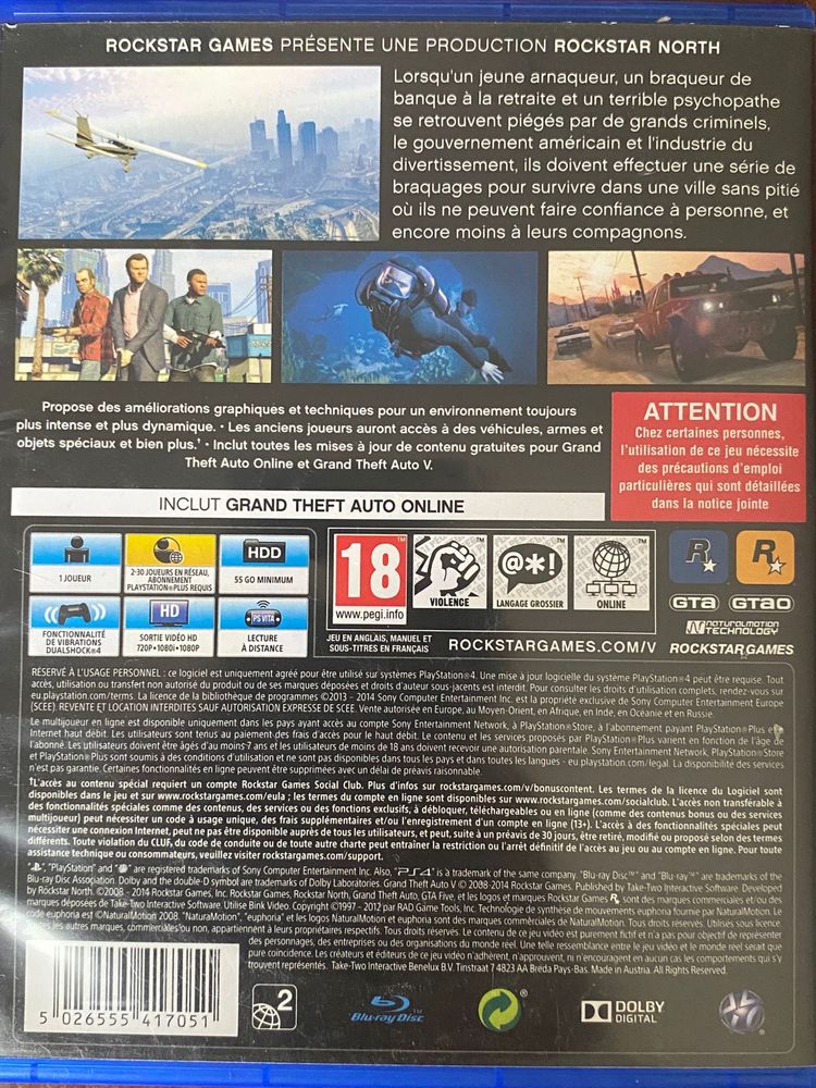 Grand Theft Auto V (GTA 5) PS4