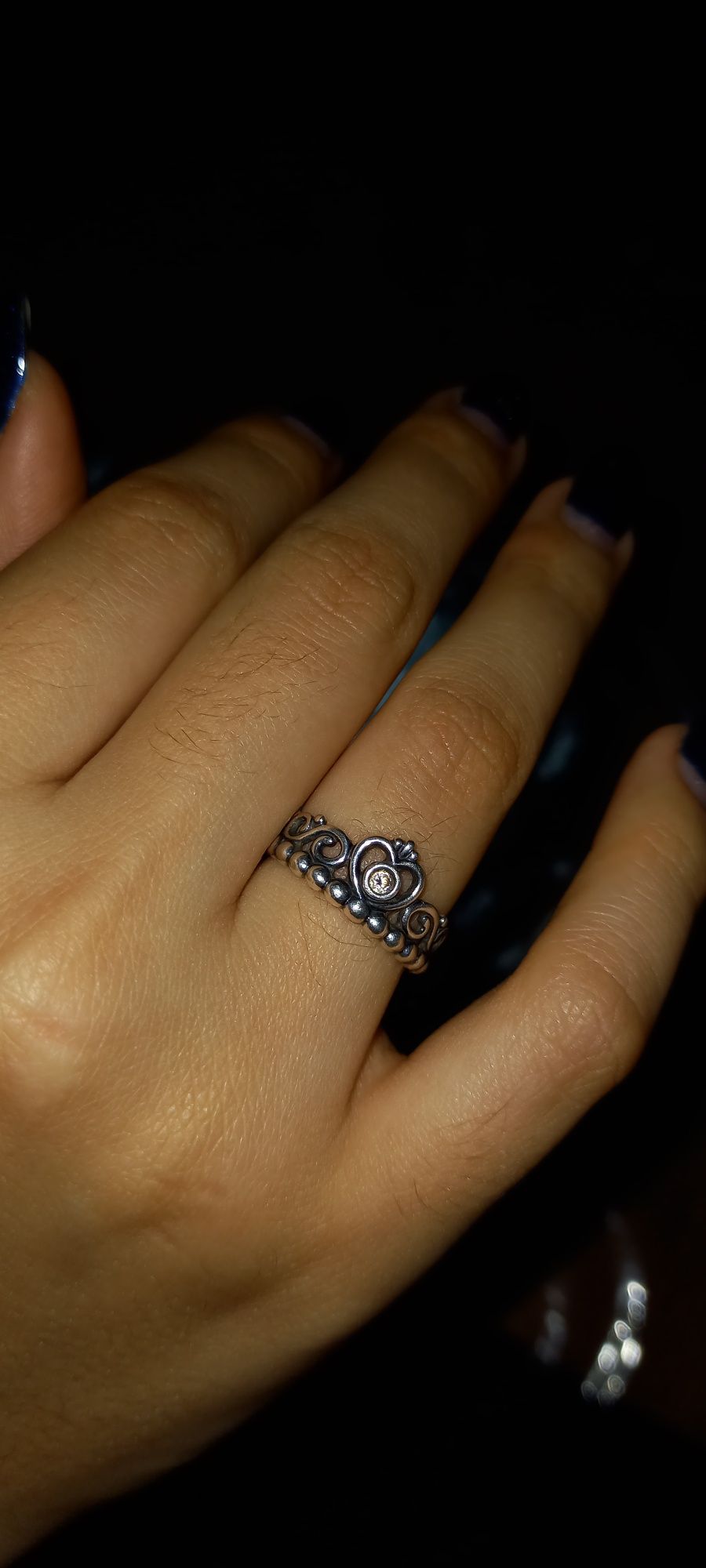 Vendo anel Pandora CoroaTiara de princesa com zirconia de 1g ALE 925 n