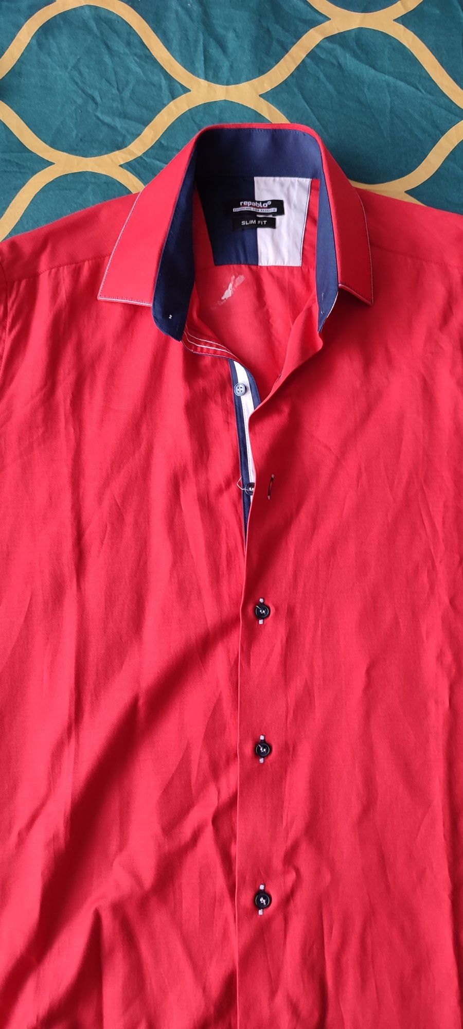 Koszula męska z długim rękawem slim fit
