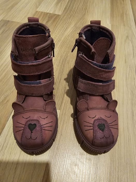 Skórzane kozaki zimowe dla dziewczynki, rozm 27  Lasocki