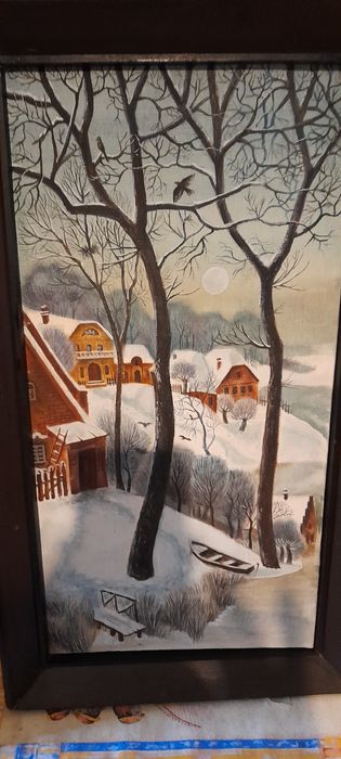 Картина. Зима. Написана маслом.