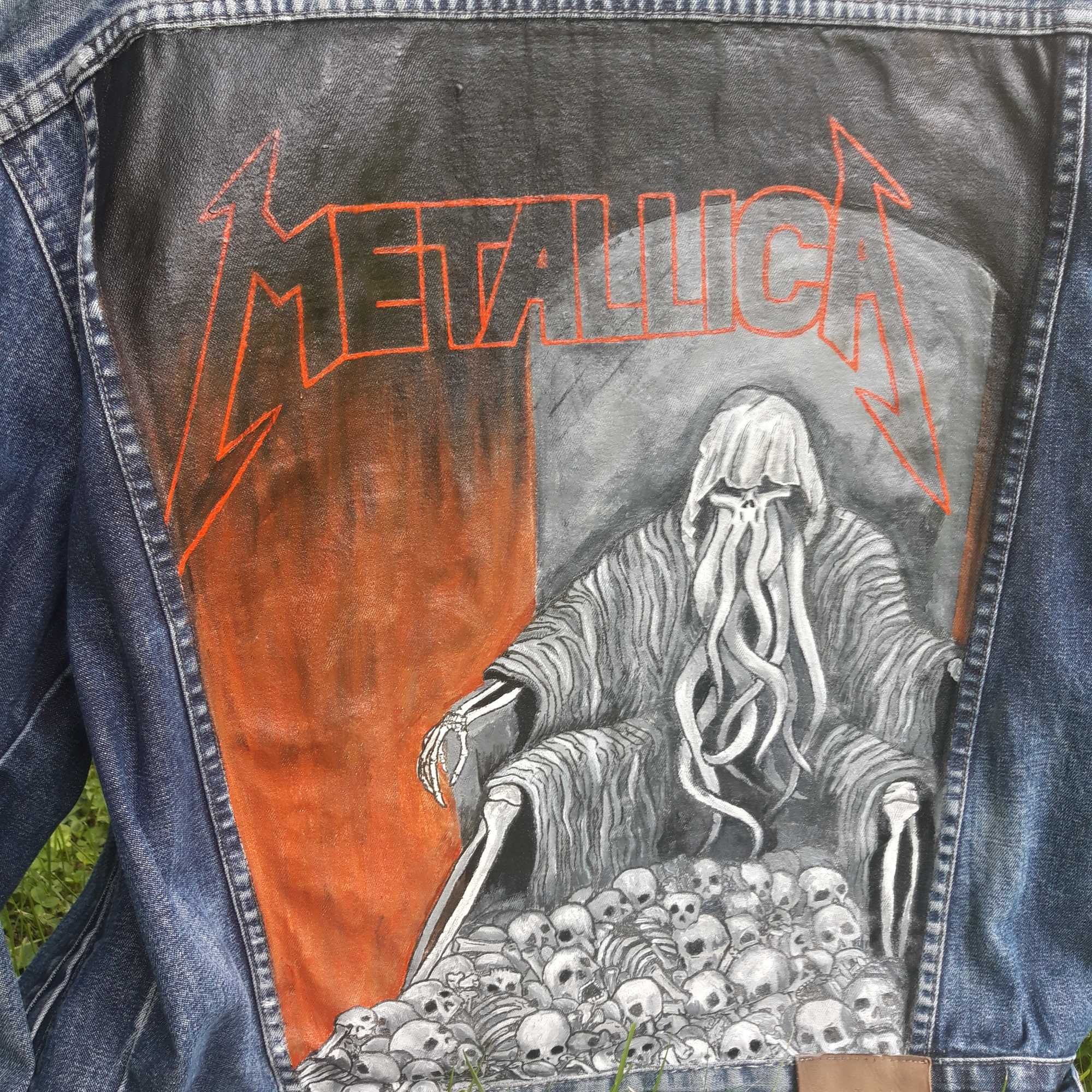 Metallica, fantasy, kurtka ręcznie malowana