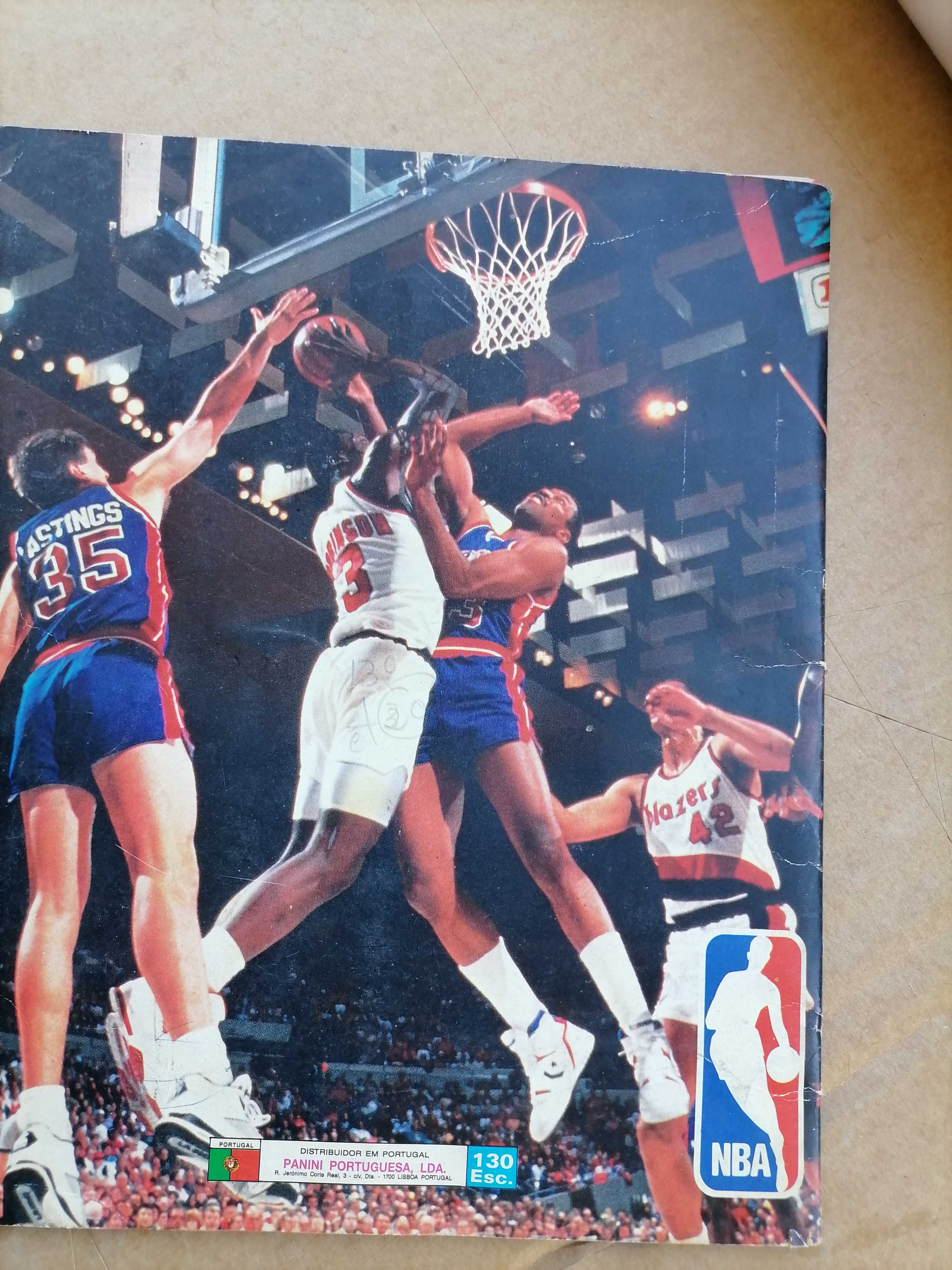 Caderneta Cromos BASKET NBA 91 c/ Michael JORDAN, Magic Johnson Panini