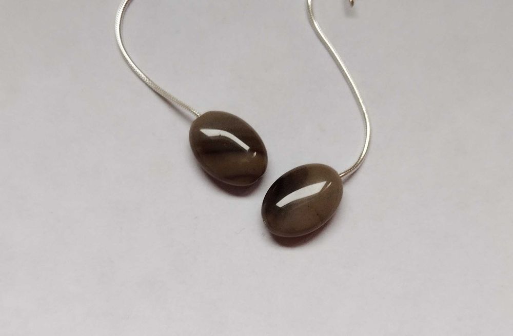 Kolczyki srebrne KRZEMIEŃ PASIASTY p.925