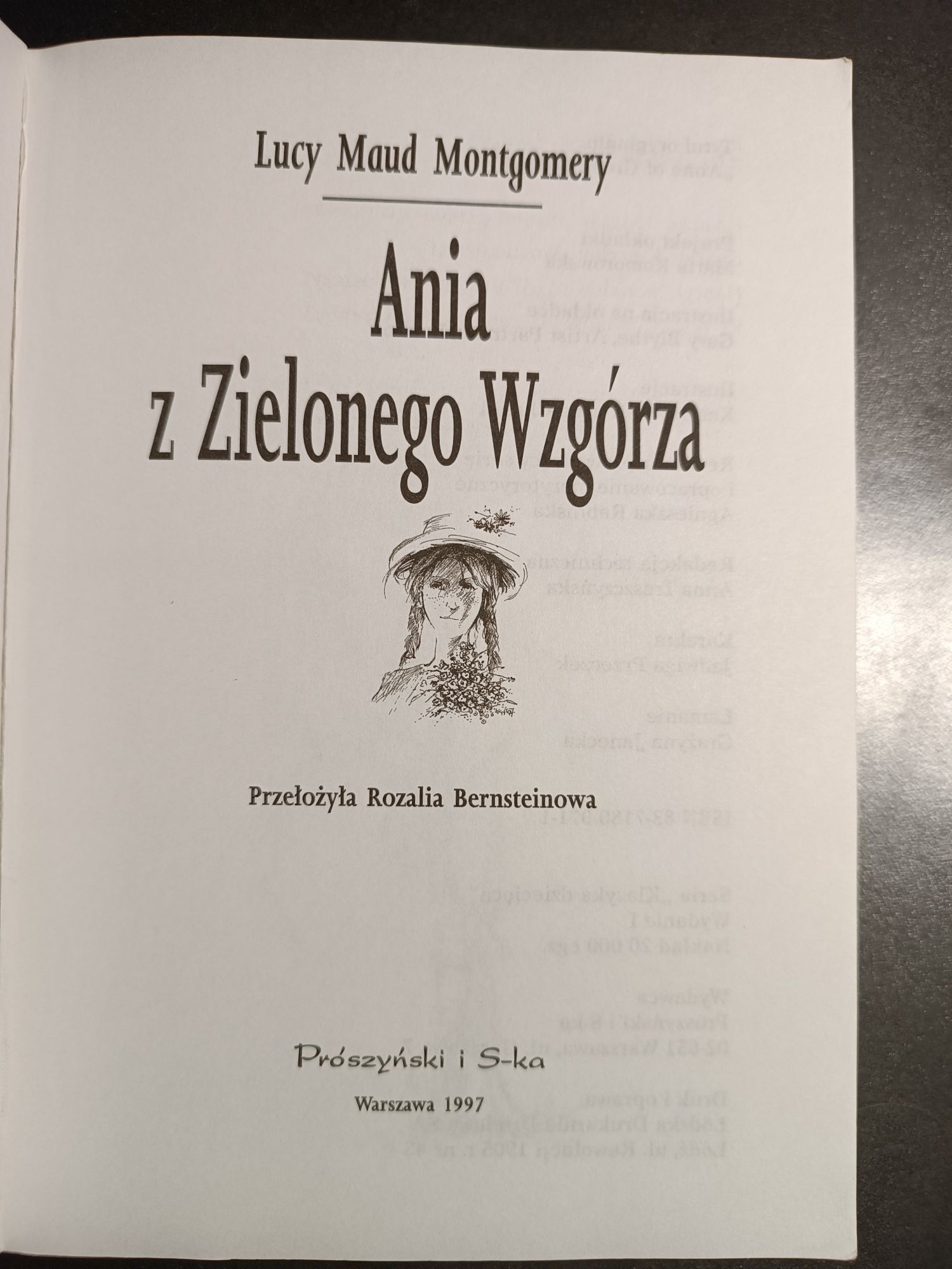 Ania z Zielonego wzgórza i Ania z avonlea książki