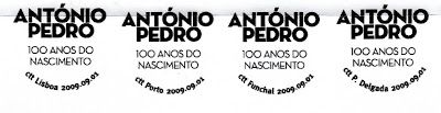 António Pedro 100 Anos do Nascimento (Selos + Pagela + Envelopes)