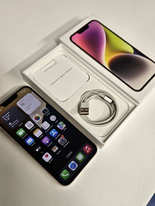iPhone 14 128 GB – biały | Stan bardzo dobry | Bateria 84% |