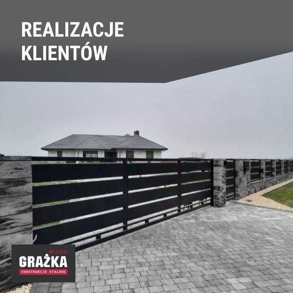 Brama nowoczesna  panel z blachy ocynk 4mx1,50m PRODUCENT