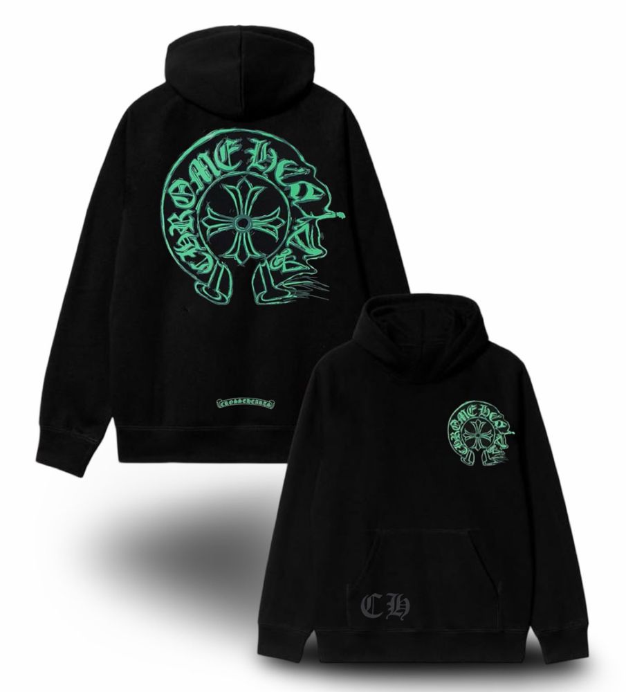 Худи Chrome Hearts x Bape Logo унисекс Хром Хартс с крестам толстовка