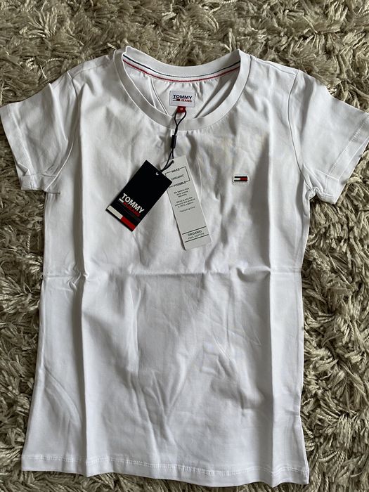 Koszulka Tommy Hilfiger TH biala s i m oraz xs