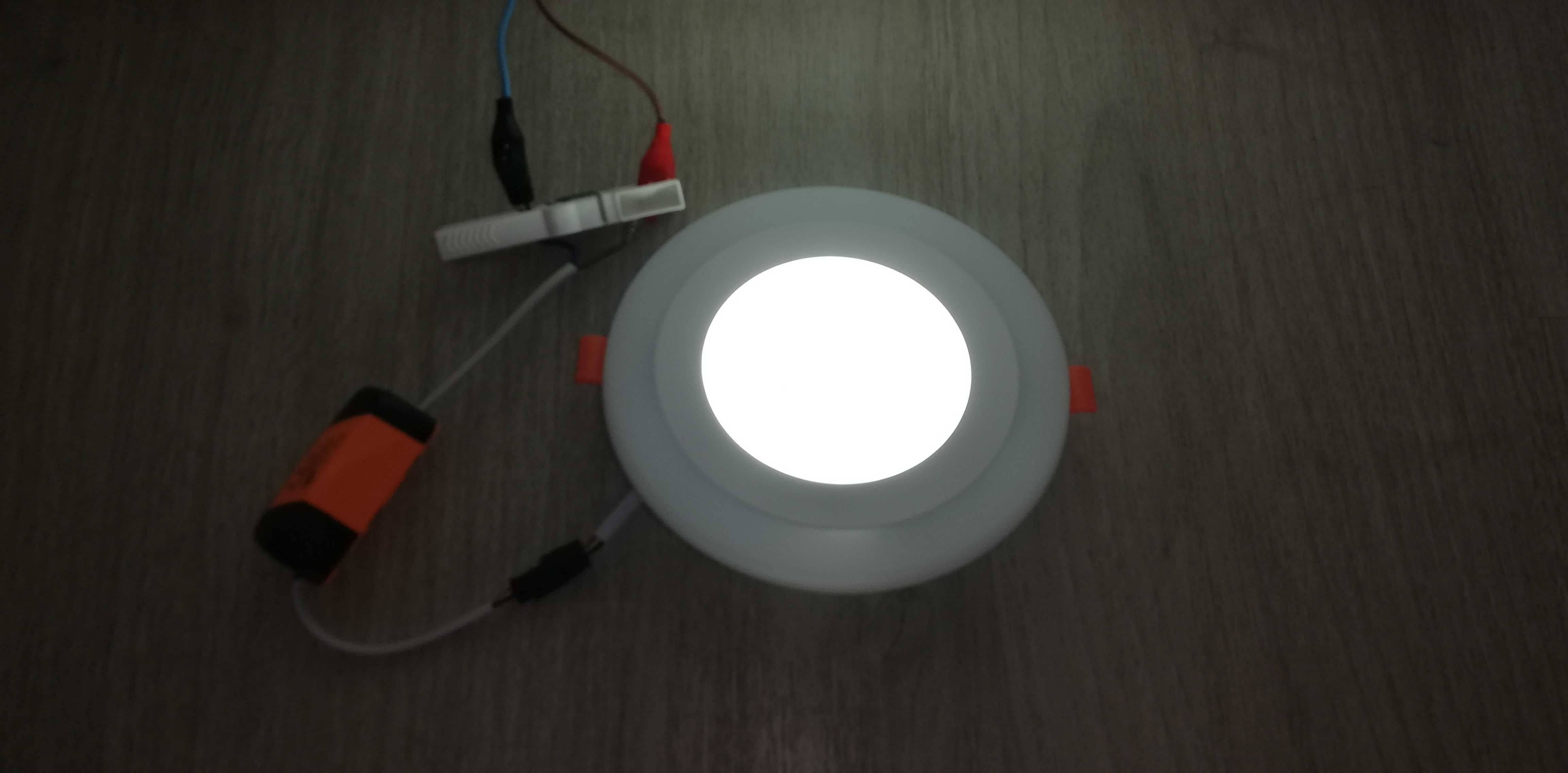 Светильник LED со встроенной светодиодной подсветкой Белый+Синий 6+3W
