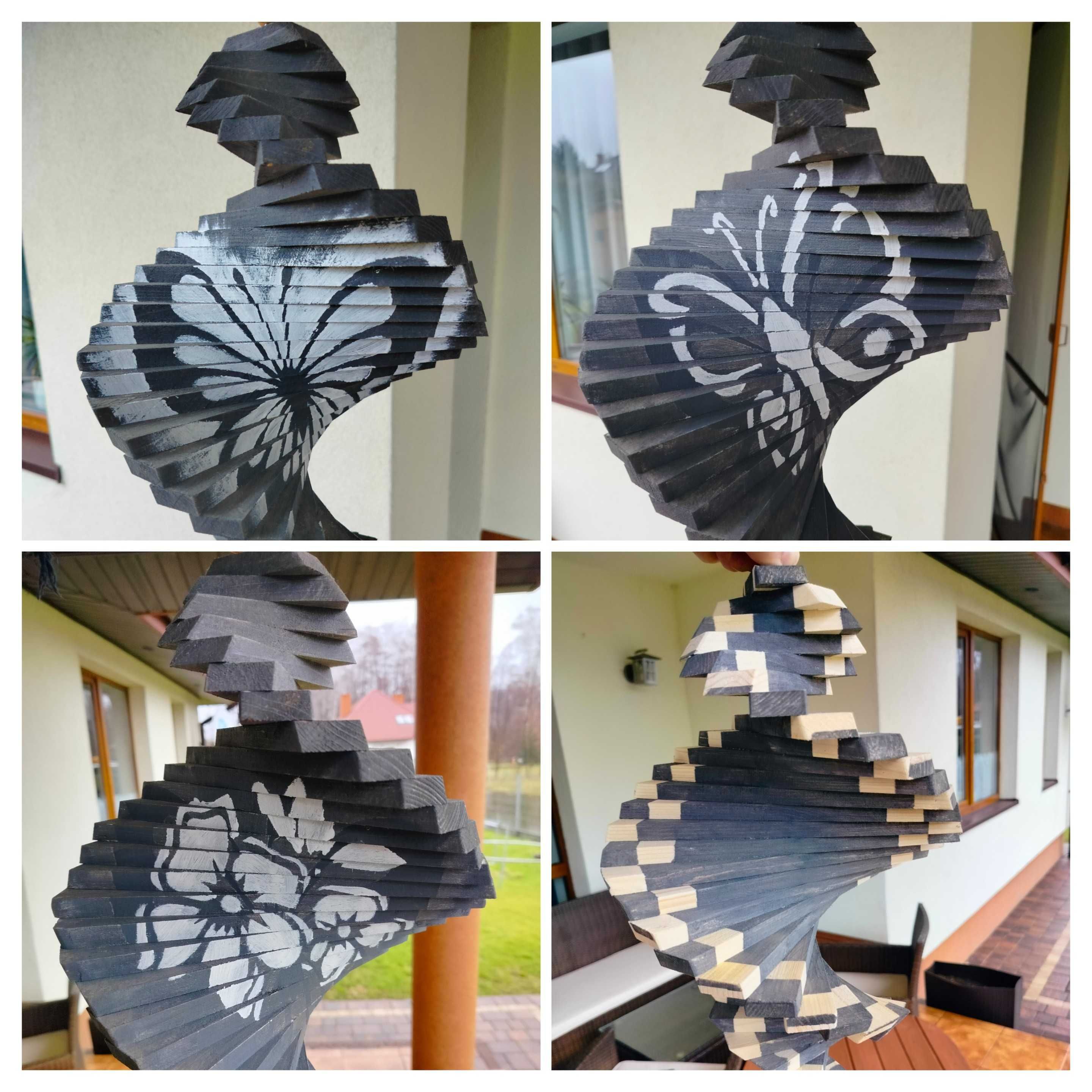 Ozdoba ogrodowa Świderek kręciołek drewniany 50cm  prezent święta