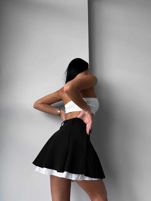 Жіноча вельветова спідниця-шорти юбка шорти з вельвету з імітацією