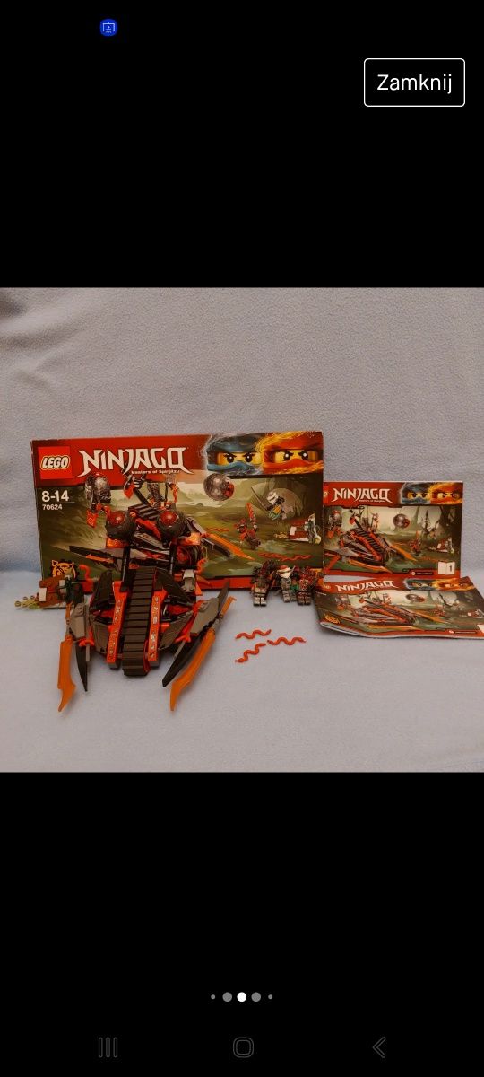 LEGO NINJAGO 70624 CYNOBROWY NAJEŹDŹCA. Kompletny zestaw.  pudełko