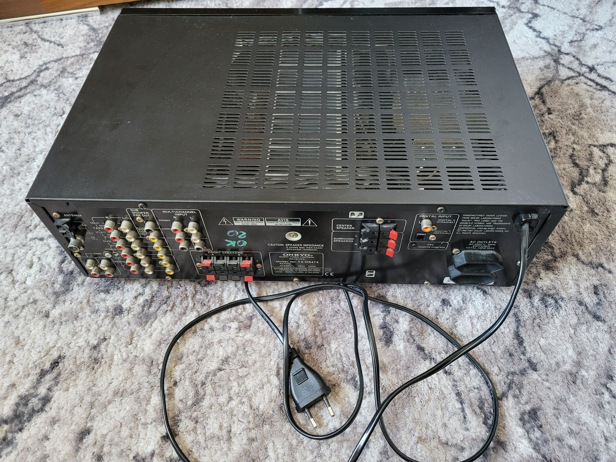 Wzmacniacz Amplituner Onkyo TX-DS474 Pilot Stan