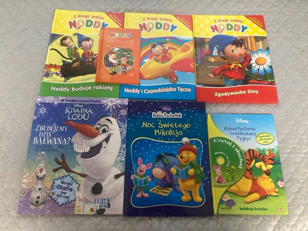 7 szt ksiazeczke Noddy, Kraina Lodu, Kubuś Puchatek