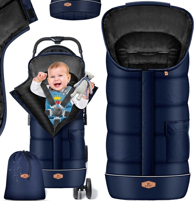 KIDIZ Śpiworek niemowlęcy, śpiworek zimowy z zamkiem błyskawicznym