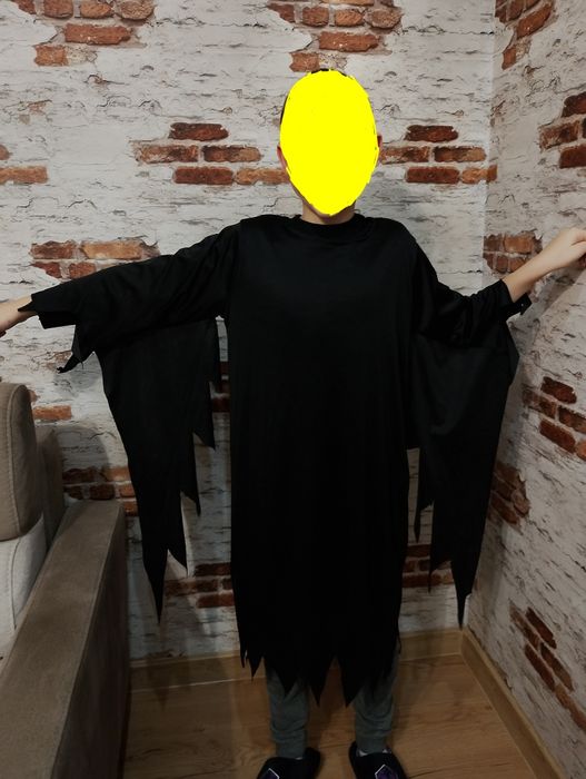 Strój przebranie peleryna ducha, upiora dla dziecka
