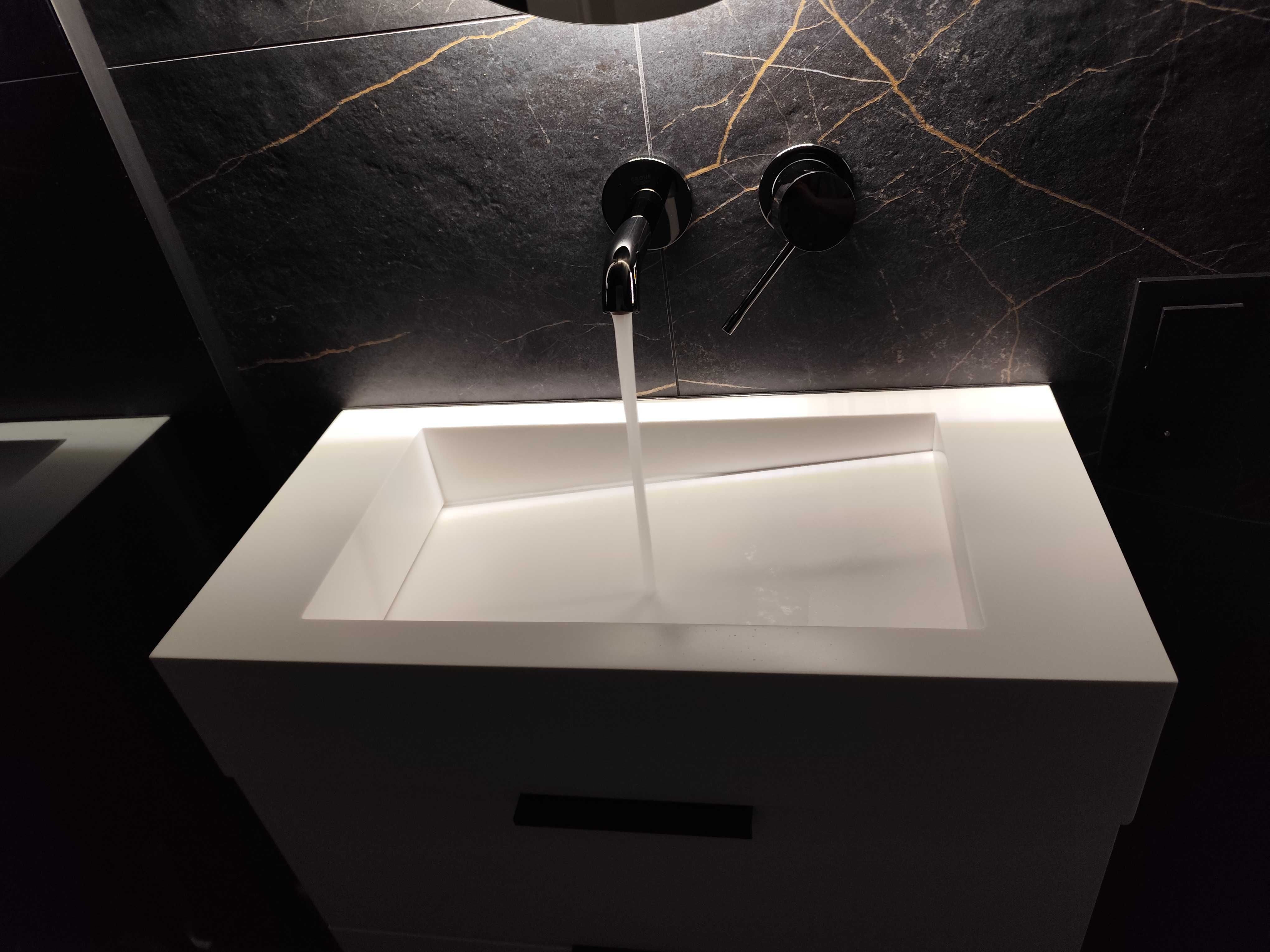 Umywalki na wymiar Corian, HiMacs, Grandex, Kerrock