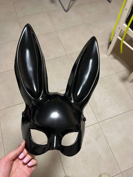 Маска Хеллоуин Кошка Заяц Ажурная Карнавальная Крик