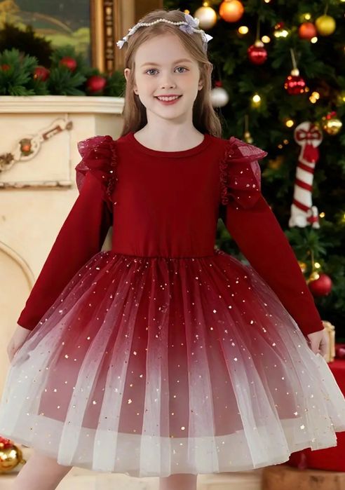 Sukienka bordowa 140