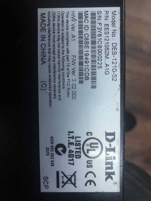 Комутатор мережевий D-Link DGS-1210-52