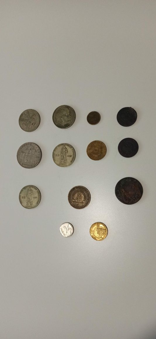 Банкноты, монеты СССР, Беларусь, ГДР, Азербайджанский манат