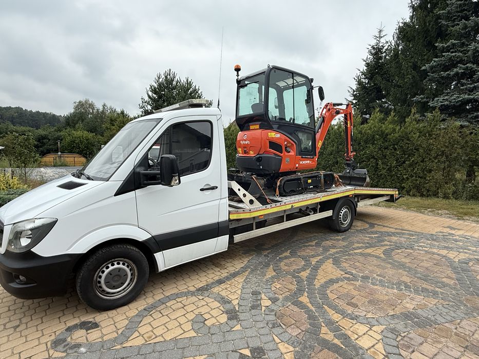 Wynajem mini koparki kubota bobcat przyczepka laweta