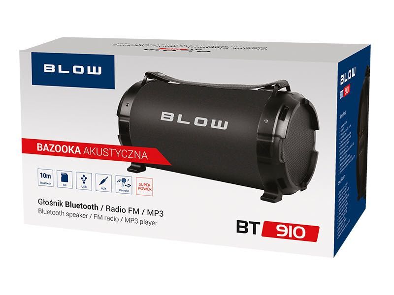 Głośnik bluetooth BAZOOKA BT910 USB SD MP3 Radio FM