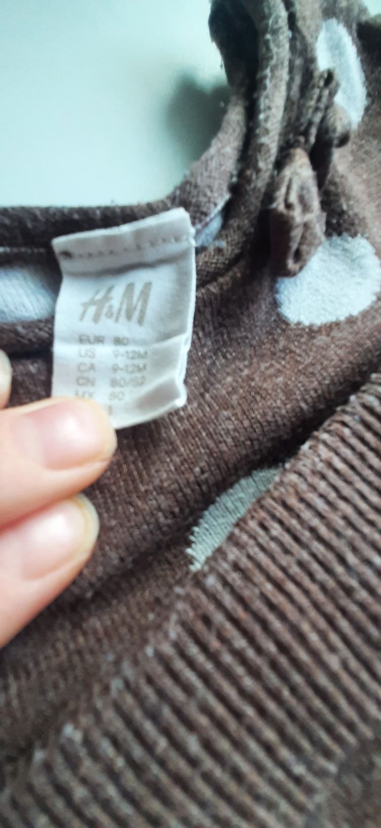 Komplet: Sweter i spodnie H&M r. 80 9-12m