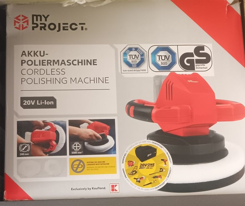 Nowa Bezprzewodowa polerka akumulatorowa 20V MY PROJECT