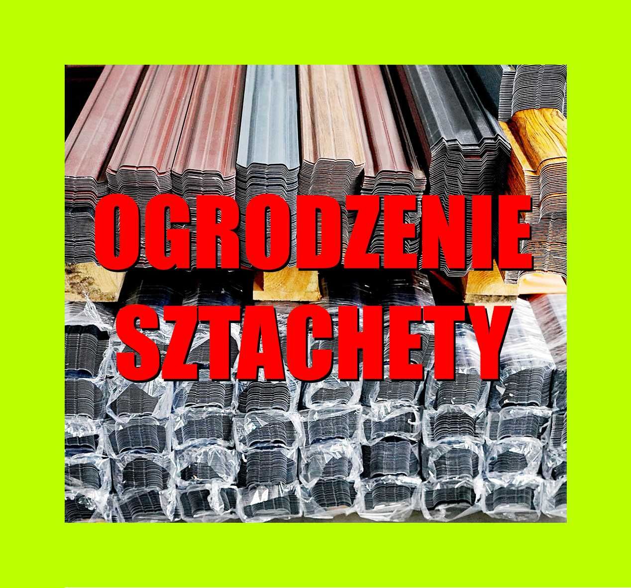 sztachety TANIE sztachety stalowe, metalowe 2 gatunek Ogrodzenie, Płot