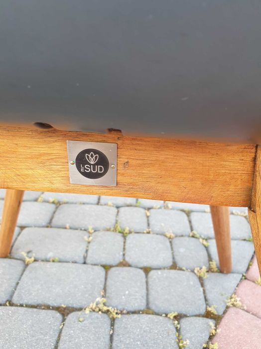 LE SUD loftowy stół + krzesła komplet mebli ogrodowych na taras ogrodu